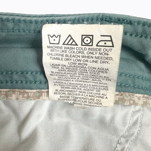 Lee Chino Mid-Rise Shorts Sz 6M Aqua Cotton Basic Preppy Beachy Nautical Classic - Picture 7 of 9